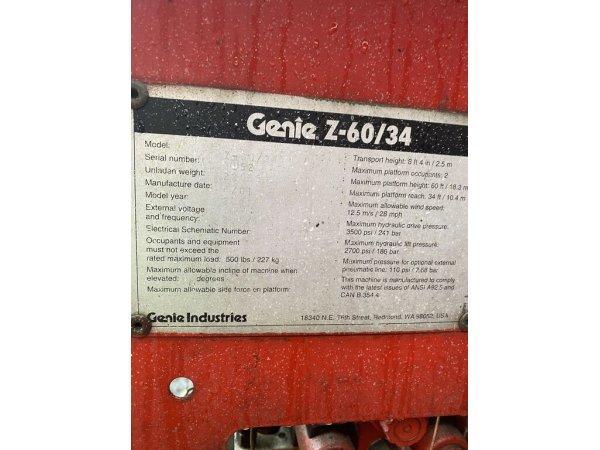 Коленчатый подъемник GENIE Z60/34 RT 4*4